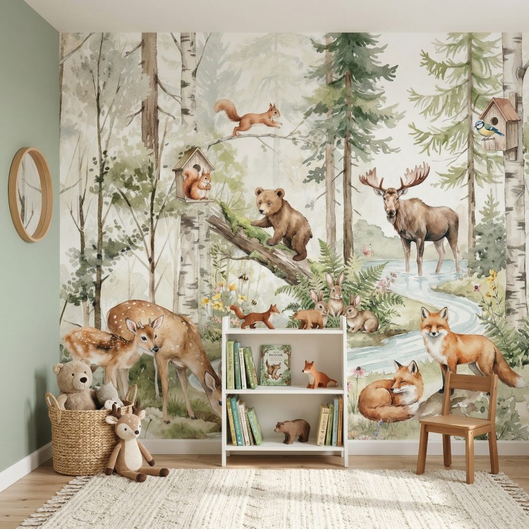 Tapeta leśna do pokoju na wymiar.jpg