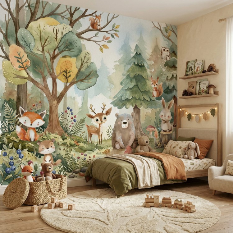 Tapeta leśna do pokoju na wymiar.jpg