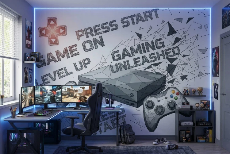 wallpaper gamin room kids , player console game.jpeg