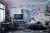 Custom size geometric gaming wall mural for kids' bedroom, featuring a 3D polygon console and controllers. High-quality peel and stick wallpaper with .jpeg
