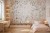 Floral nursery wall mural with rabbits, wooden crib and boho baby room decor.jpg