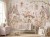 Nursery room with enchanted forest wallpaper, gentle colors, and bright natural lighting.jpeg